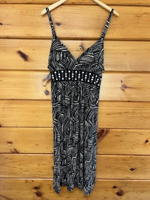 VTG Studio West Boho Sweetheart  Dress SZ XL Studded Flowing Boho Hippie Party-image