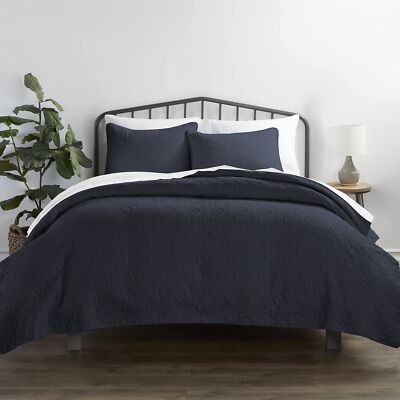 Linen Market 3 Piece Navy Quilt King Size Bed Set - A Lightweight Bedspread &...-image