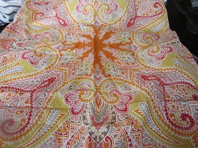 Pottery Barn multi paisley orange  standard sham New wo tag-image