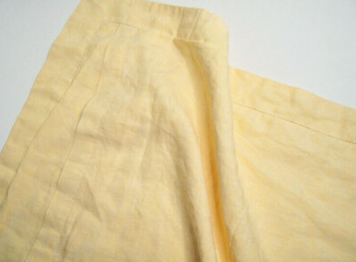 Pottery Barn Pineapple Yellow Belgian Flax Linen Euro Pillow Cover Sham-image