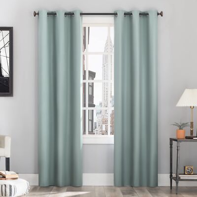 Sun Zero Cyrus Thermal 100% Blackout Grommet Curtain Single Panel-image