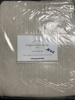 Pottery Barn Belgian Linen Panels -  Neutral/Beige -  50