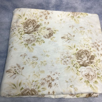 Pottery Barn Hayden Duvet Cover Full/Queen Linen Blend Ivory Gold Rose Floral-image