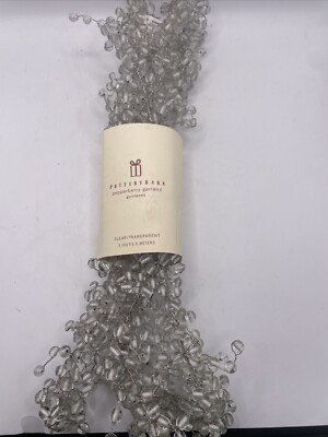 New RARE Pottery Barn Clear Pepperberry Garland 5’ Clear/Transparent Bendable-image