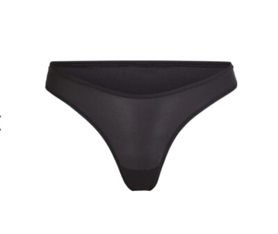 SKIMS Fits Everbody Dipped Front Thong. Size: Large. Color: Onyx PN-DTH-2027 NWT-image