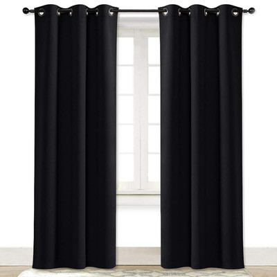 NICETOWN Soundproof Thermal Insulated Blackout Curtain Thermal Insulated Soli.-image
