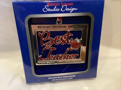 Best Teacher Tree  Ornament by Regent Square Studio Design-image