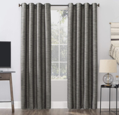 Sun Zero Rhett Woven Strie Grommet Panel, 52x96