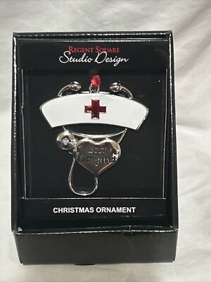 Regent Square Studio Design Best Nurse Christmas Ornament Brand New SHARP NICE-image