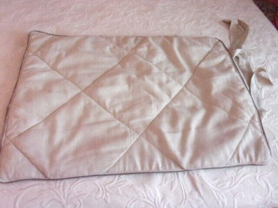 Pottery Barn Light and Dark Tan Padded Standard Shams--2-image