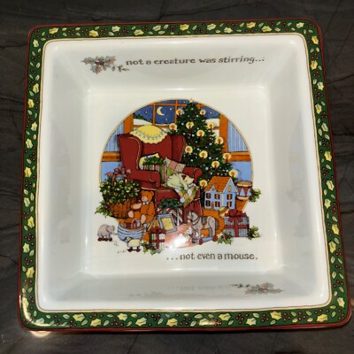 A Christmas Story Portemeirion Studio square baker porcelain dish Not A Creature-image
