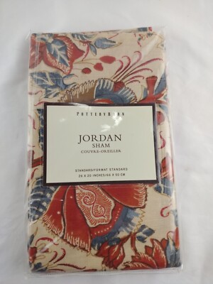 POTTERYBARN NIP Jordan Quilted Standard Pillow Sham 26 X 20” Earth Tone Classic-image