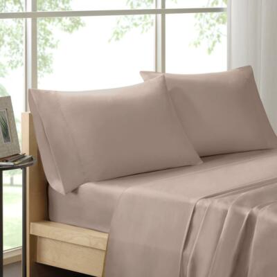 Queen MADISON PARK 600 Thread Count Pima Cotton Sateen Sheet Set - 4 Piece-image