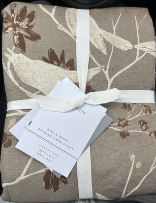 Rejuvenation Pottery Barn Williams Sonoma Bird & Berry Duvet Cover KING/CAL KING-image