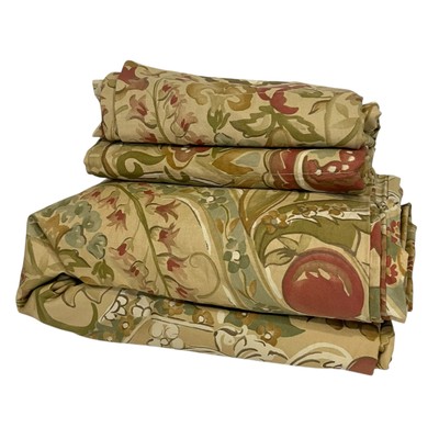 Pottery Barn Delphine King Duvet Cover & 2 Euro Shams Set Pomegranate Cotton-image