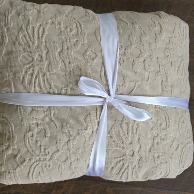 Rejuvenation Pottery Barn Melina Jacquard Duvet King Smokey Taupe Matalasse-image