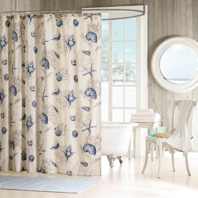 Nantucket Blue 72 in. Printed Shower Curtain-image