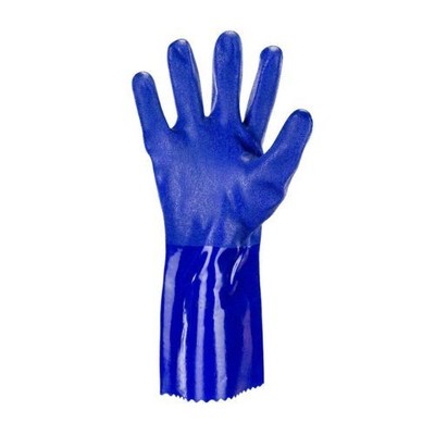 SAS Safety 6553 Dipped Gloves, Large, PVC, Blue-image
