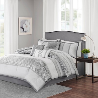 Madison Park Bennett 7 Piece Jacquard Comforter Set-image