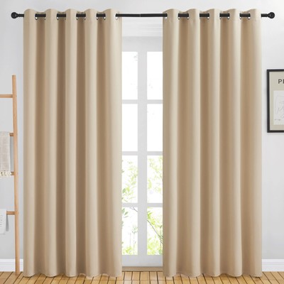 Blackout Draperies Curtains Panels - Window Treatment Thermal Insulated Solid...-image