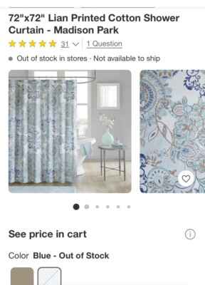 Madison Park Shower Curtain Isla 72” W x 72”L New 🇵🇰-image