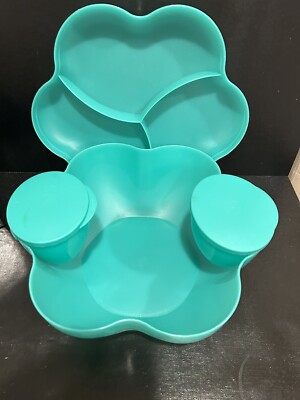 Tupperware Jadeite 1.5 Gal Chip & Dip Six Piece Set-image