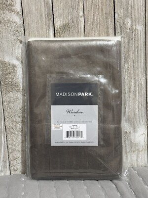 MADISON PARK WINDOW VALANCE 50” X 18” Amherst Natural Salem Polyoni Pintuck-image