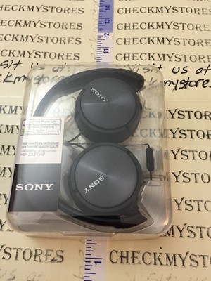 New Sony MDR-ZX310AP Headband Headphones with Microphone-Black-image