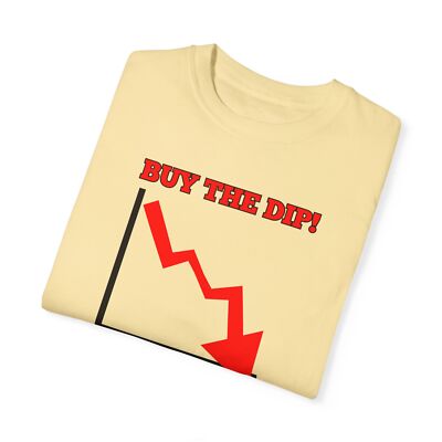 Buy the Dip T-shirt, Unisex, Crypto, Stock Market, Investments, Yellow-image