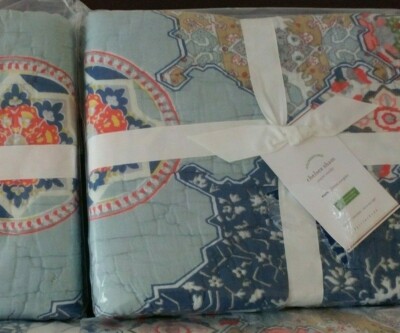 1 Pottery Barn Wholecloth Chelsea Floral Voile Euro Quilted Sham NEW Last!-image