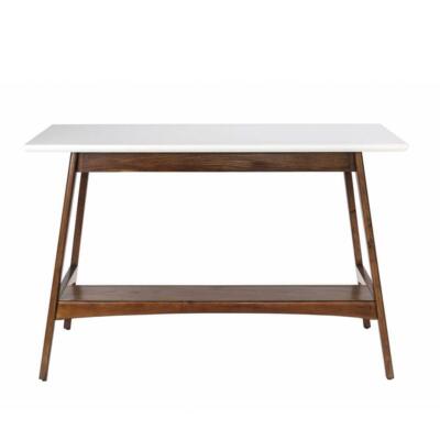 Madison Park Desk 48 in. W x 24 in. D x 30 in. H Wood Top in Off-White/Pecan-image