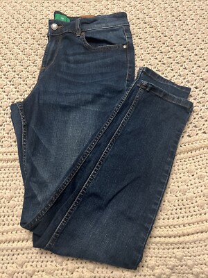 Dip Womens Jeans Size 12 Blue Dark Denim High Rise Skinny Leg-image