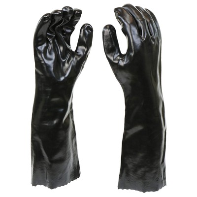 West Chester 12018 Chemical Resistant PVC Coated Work Gloves - Large, Black F...-image