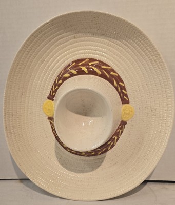 Vintage Sombrero/Cowboy Hat Chip and Dip -Large Serving Bowl Dish USA-image