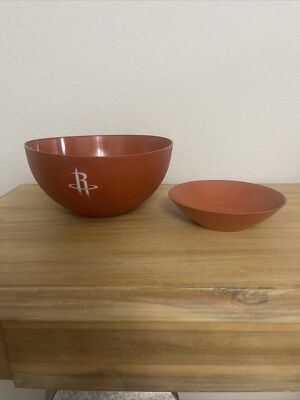 Houston Rockets NBA Large Snack Bowl Basketball Shaped With Dip Bowl-image