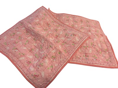 Pottery Barn Kids Euro Pillow Sham Floral Pink Paisley 30