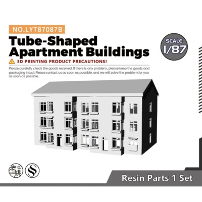 Yao's Studio LYT87087B 1/87 HO Train Model Scene Tube-Shaped Apartment Buildings-image