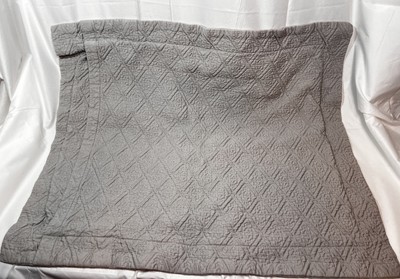 POTTERY BARN DIAMOND GRAY CHARCOAL (1) Standard PILLOW SHAM 26 X 20-image
