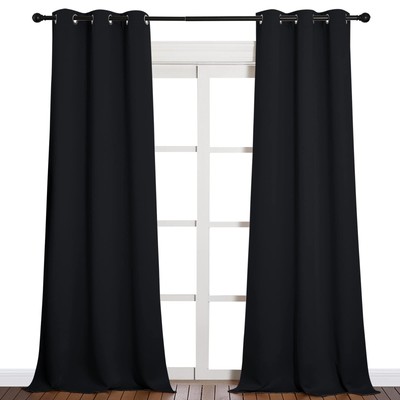 Halloween Black Out Curtain Panels - Home Decoration Thermal Insulated Solid ...-image