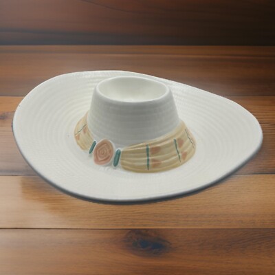 VTG. Sombrero Chip and Dip Serving Dish TAOS Treasure Craft Ceramic Southwestern-image