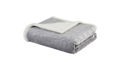 Madison Park Elma Oversized Textured Plush Throw 60x70 - All-image