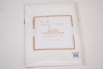 NEW Pottery Barn Teen Classic Organic White Standard Sham-image