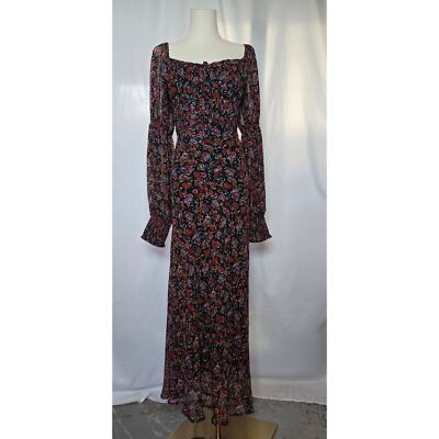 Florets Studio Sheer Floral Chiffon Midi L Whimsigoth Romantic Cottage Milkmaid-image