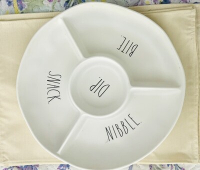 Rae Dunn 2021 Melamine Chip & Dip Serving Platter-image