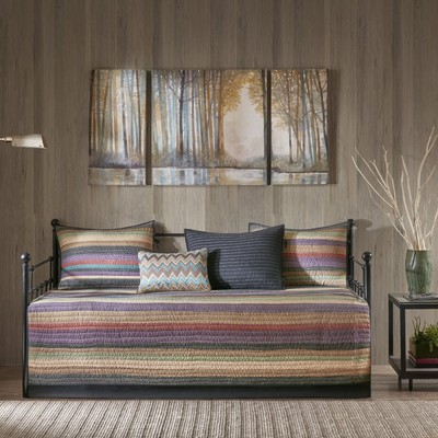 Daybed Cover Double Sided Quilting Casual Design All Season Bedding Set with ...-image