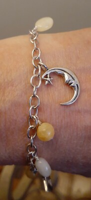 Designer Studio Barse Sterling Silver Sun Moon Star Toggle Bracelet Average 925-image