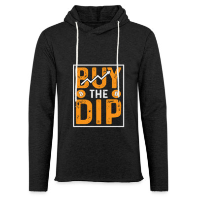 Buy The Dip Lightweight Terry Hoodie (Crypto - Bitcoin)-image