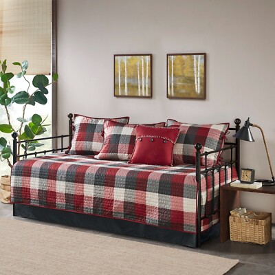 Madison Park Ridge 6 Piece Reversible Daybed Cover Set-image