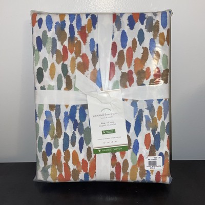 Pottery Barn Annabel Duvet Cover New King Cal King New Watercolor Organic Cotton-image