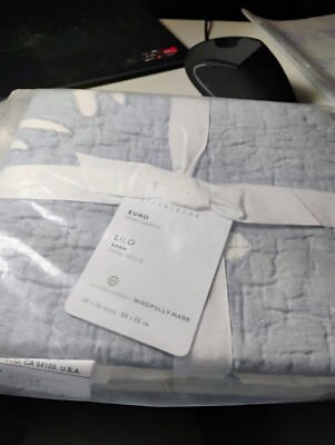 Pottery Barn Euro Lilo Sham Mindfully Made 26 X 26 New 87970358-image